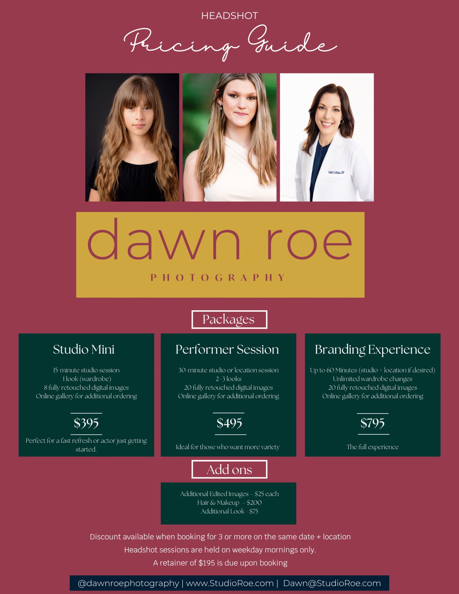 New Orleans Headshot Photographer for Acting, Theater, or business, located in Metairie, Louisiana
